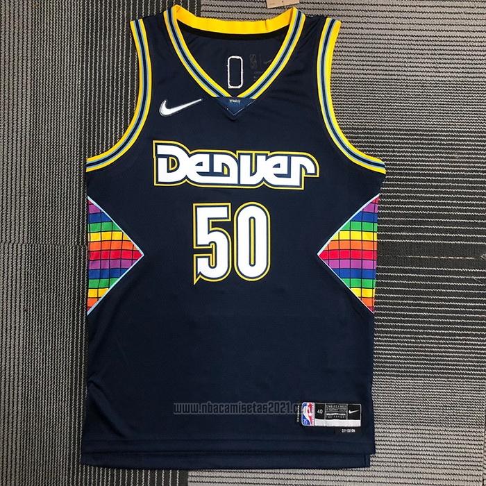 Camiseta Denver Nuggets Aaron Gordon #50 Ciudad 2021-22 Azul